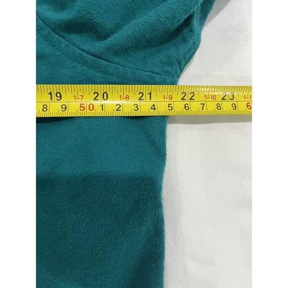 L L Bean Large Womens 100% Cotton Soft Flannel Long Sleeve Button Shirt Green - Picture 7 of 7